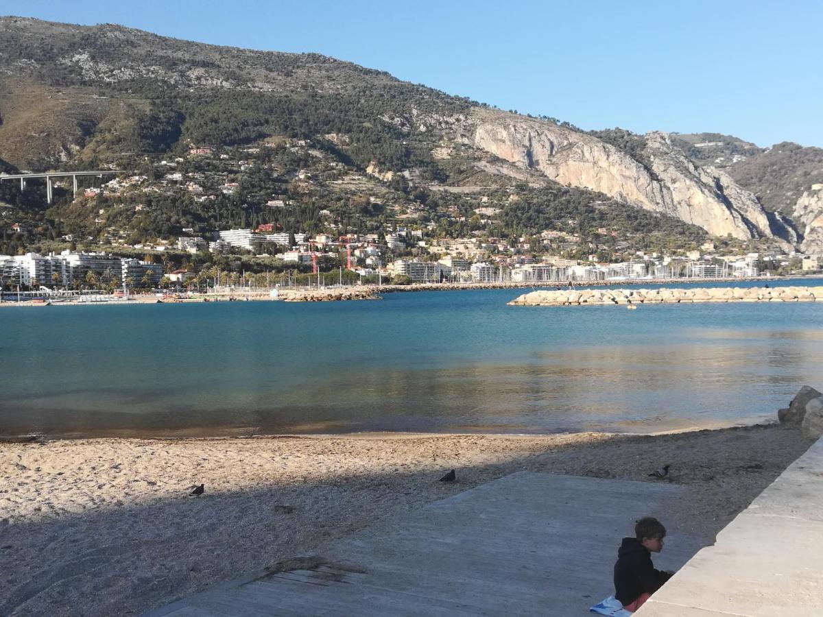 Villa Azzurra Menton Apt Luxe, Front Mer, 4Th Floor Of 5, Wifi, Tvsat, Climate 外观 照片